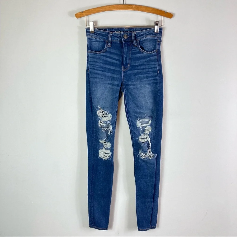 American Eagle Hi-Rise Jegging  Next Level Stretch Size 2 Long